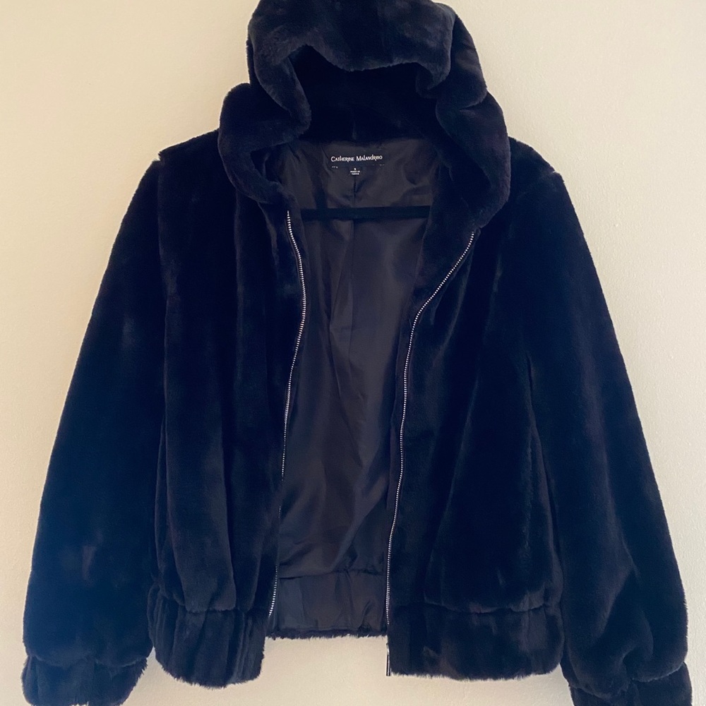 Black Faux Fur Jacket NWOT